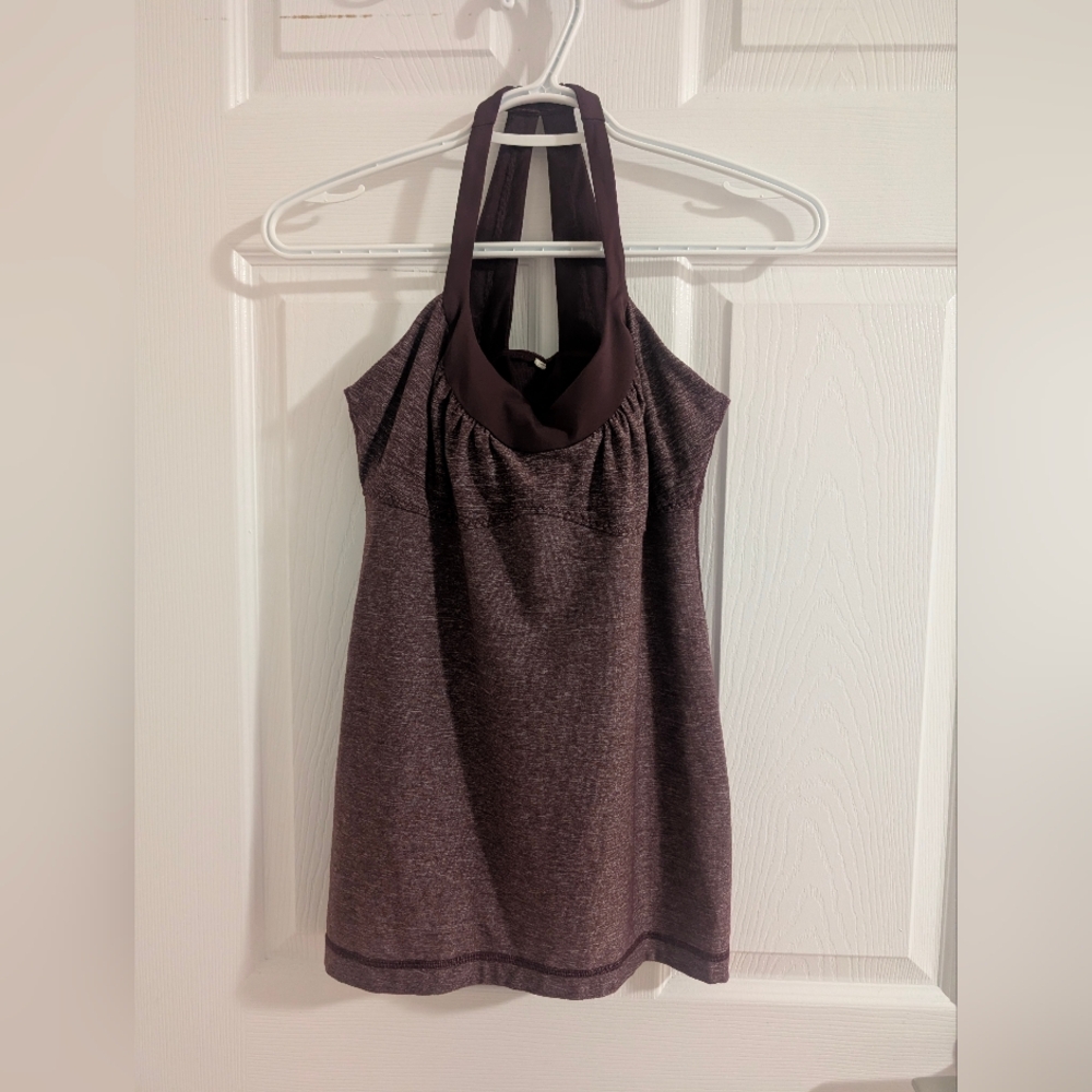 Lululemon Tank Top Purple Heathered Yoga Workout Athletic Fitness - SZ 8